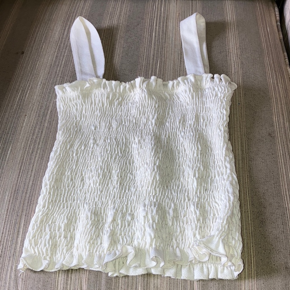 Eye Candy tank Small stretchy EUC -like new-solid creamy white color